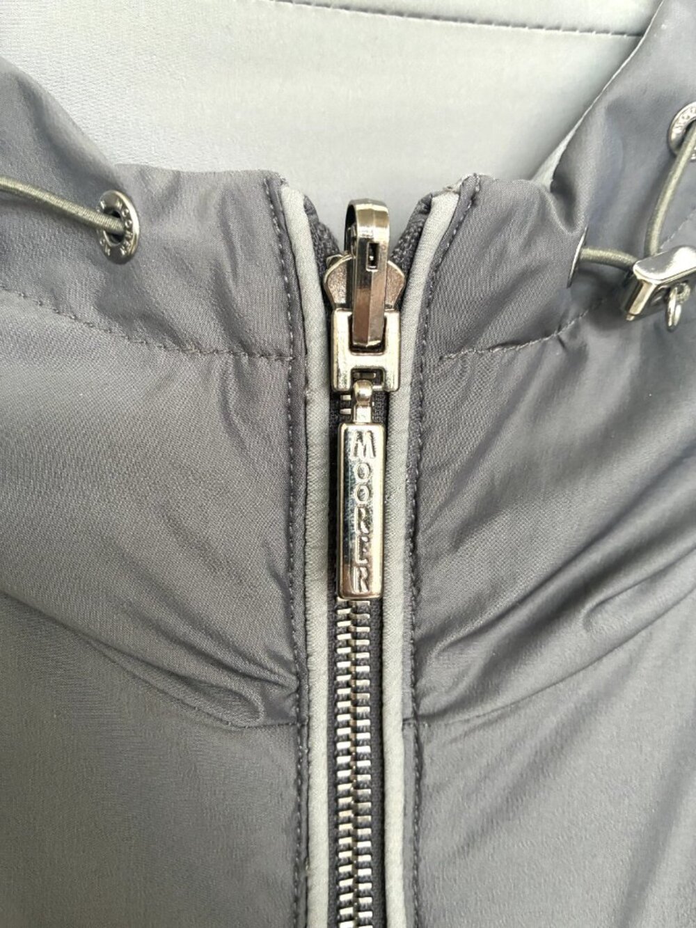MOORER men's grey windbreaker luxury jacket reversible hooded sz 50 (M) NWOT - Picture 4 of 12